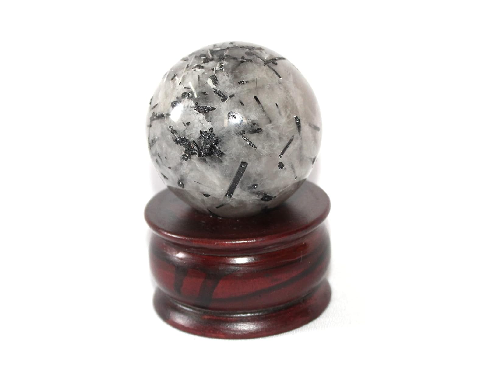 Rutilated Gemstone Ball | 50-55mm | Enhance focus, Spiritual growth, and Manifestation | Home Office Decor