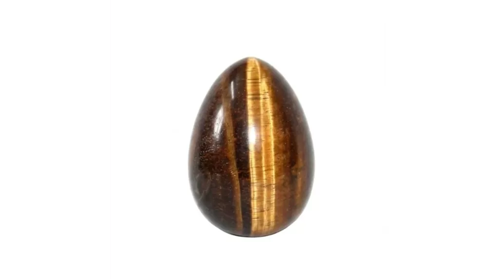 Tiger Eye Gemstone Egg	| 2-inch | Grounding energy and Elegant appearance | Home Office Decor