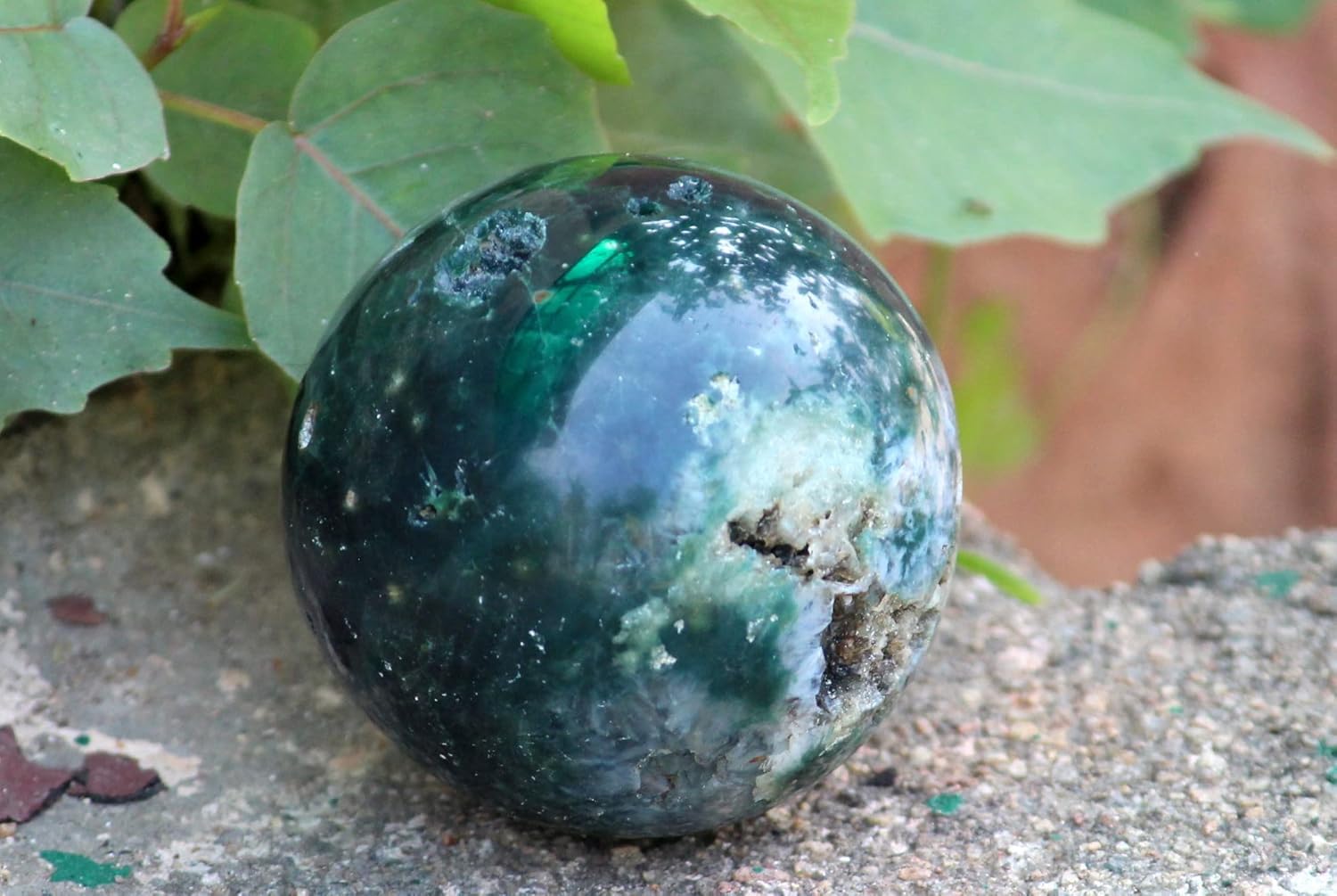 Ocean Jasper Gemstone Ball | 50-55mm | Stone of Joy | Home Office Decor