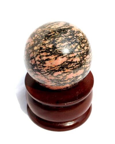 Rhodonite Gemstone Ball | 50-55mm | Promote love & forgiveness | Home Office Decor
