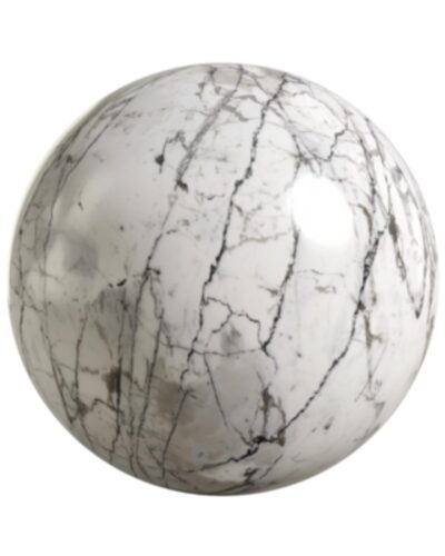 Howlite Gemstone Ball | 50-55mm | Reducing Stress, Anxiety & Anger | Home Office Decor