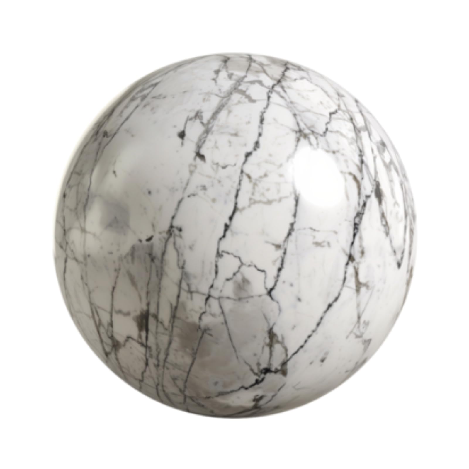 Howlite Gemstone Ball | 50-55mm | Reducing Stress, Anxiety & Anger | Home Office Decor
