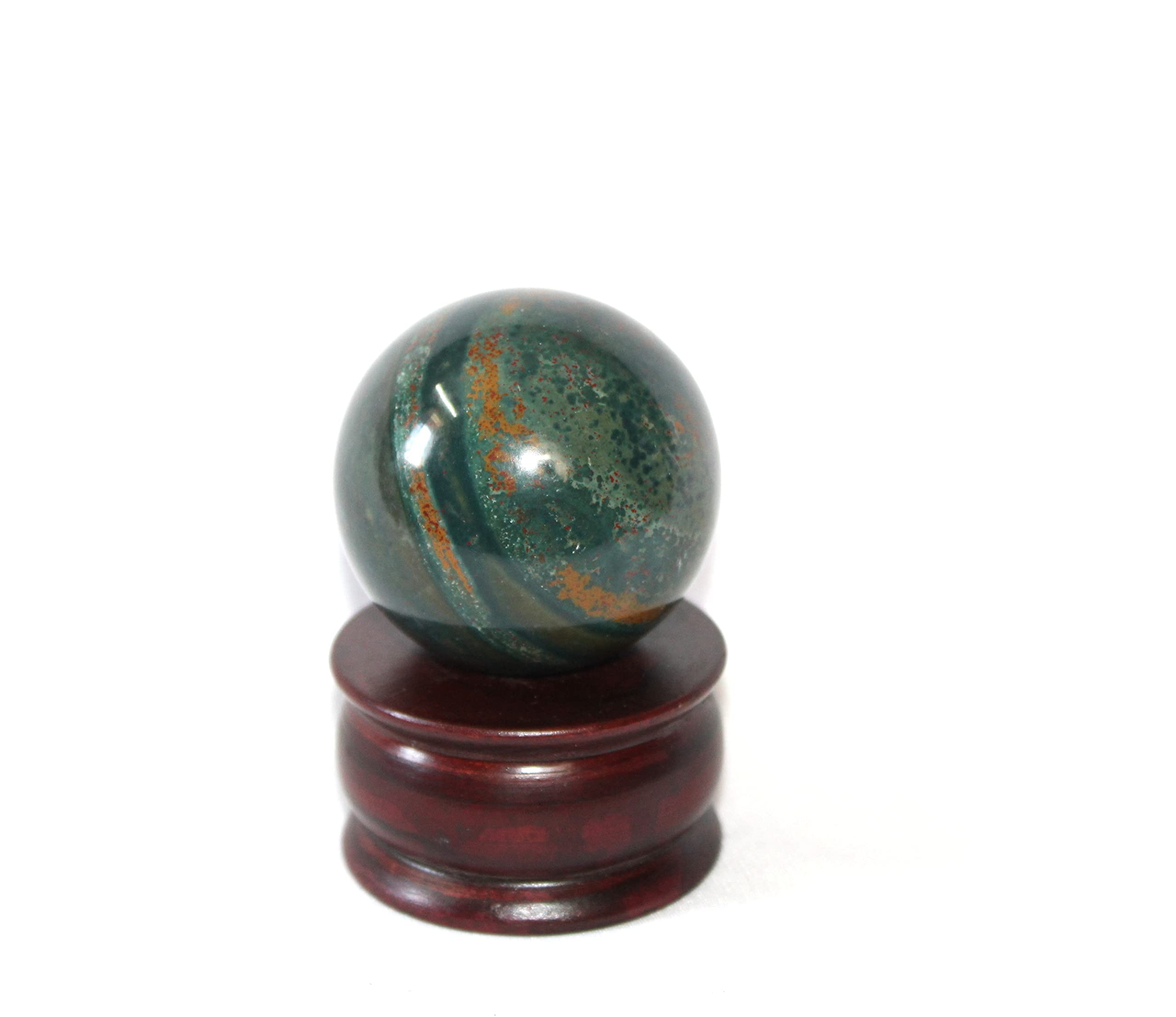 Bloodstone Gemstone Ball | 50-55mm | Boost strength & courage | Home Office Decor