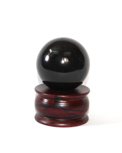 Black Agate Gemstone Ball | 50-55mm | Removes negative energy | Home Office Decor