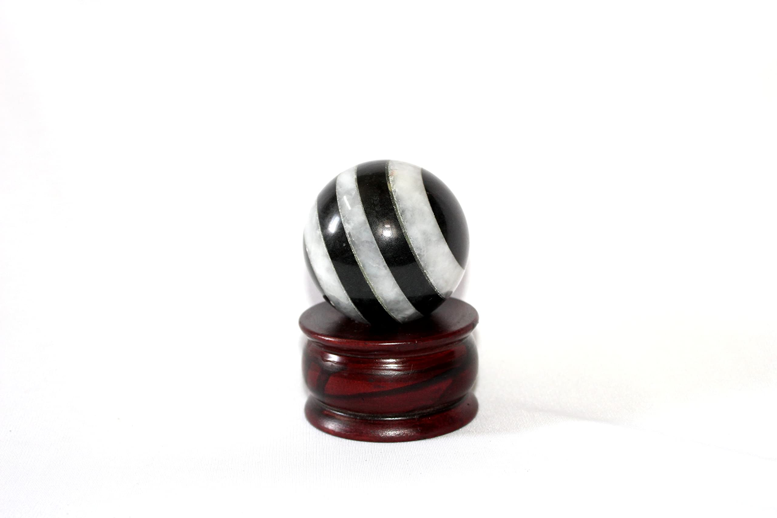 Black & White Gemstone Ball	| 50-55mm | Home Office Decor