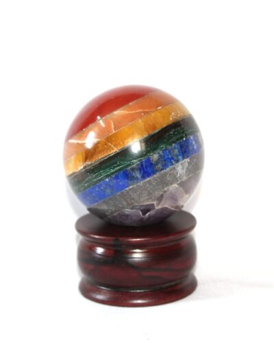 Energized Chakra Bonded Gemstone Ball | 50-55mm | Chakra balancing | Home Office Decor