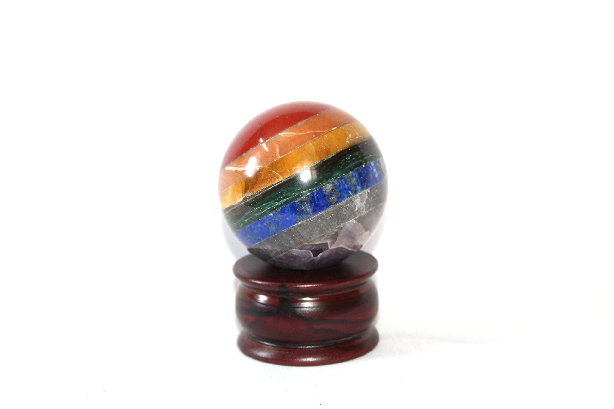 Energized Chakra Bonded Gemstone Ball | 50-55mm | Chakra balancing | Home Office Decor