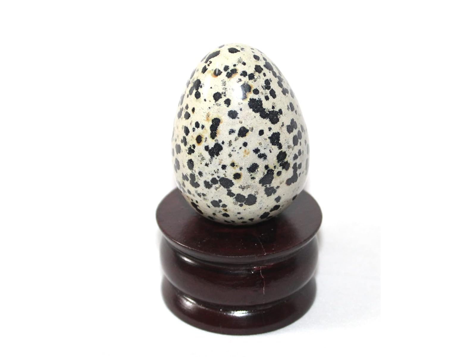 Dalmation Gemstone Egg | 2-Inch | Boost Confidence & Encourage joy | Home Office Decor
