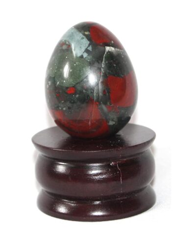 Bloodstone Gemstone Egg | 2-Inch | Boost Strength & Courage | Home Office Decor