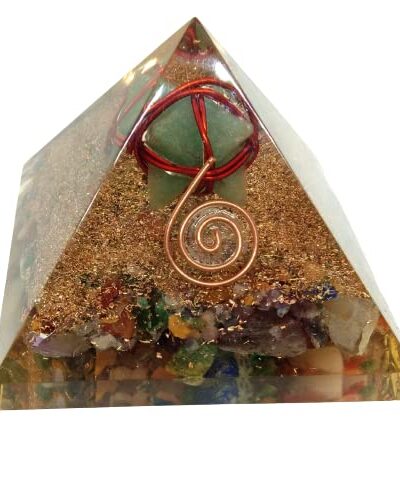 Green Aventurine Merkaba Orgone Pyramid | Spiritual Awakeking | Handmade | Home Office Decor