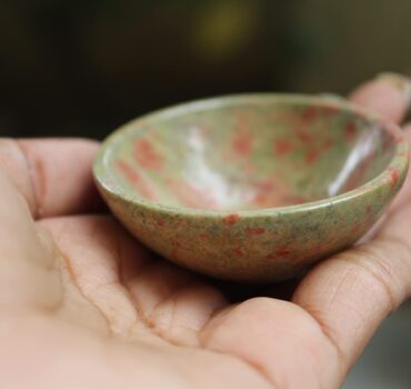 Unakite Gemstone Bowl | 3-inch | Spiritual Healing | Home Decor