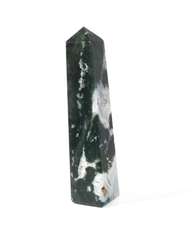 Moss Agate Gemstone Tower | 3.5-4 inch | Spiritual Healing | Natural | Home Decor