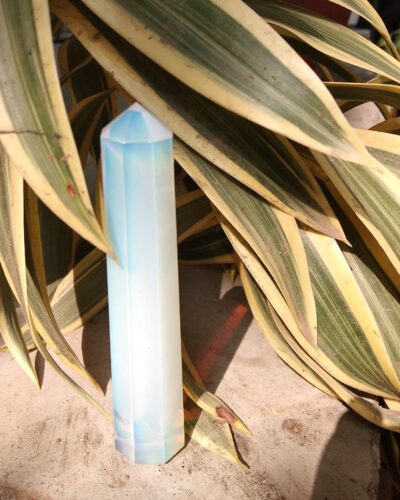 Opalite Gemstone Obelisk | 3.5-4 inch | Relief & Stability | Natural | Home Office Decor