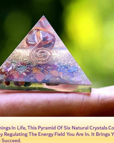 Amethyst Merkaba Orgone Pyramid | Relexation Stress & Deeper Sleep | Handmade | Home Office Decor