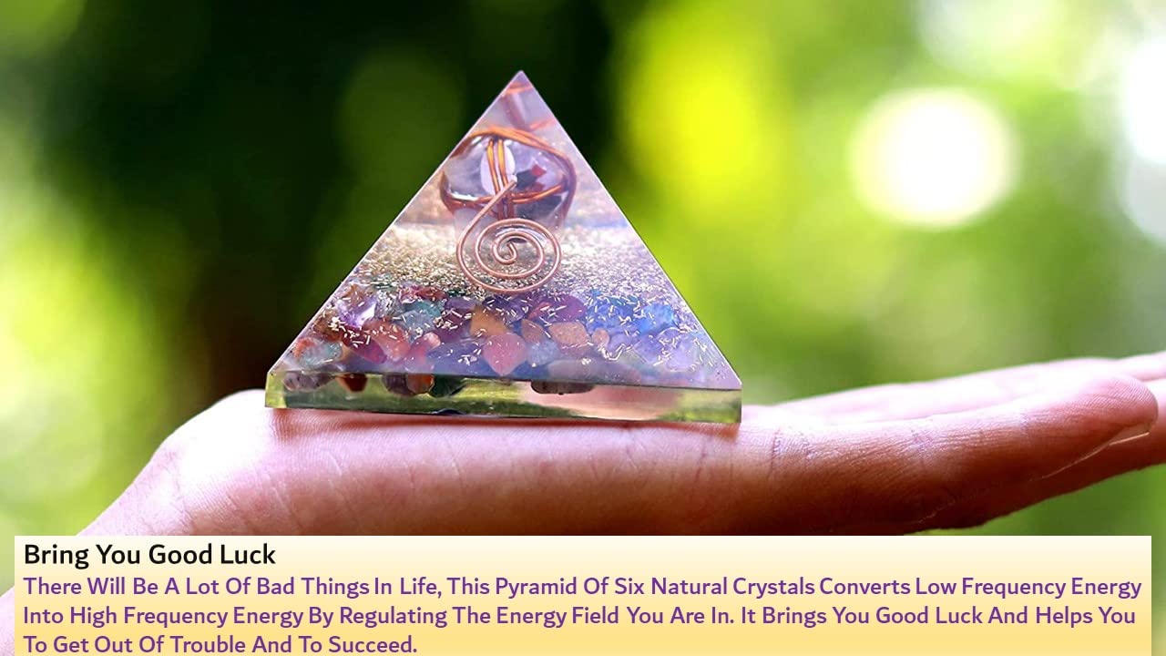 Amethyst Merkaba Orgone Pyramid | Relexation Stress & Deeper Sleep | Handmade | Home Office Decor