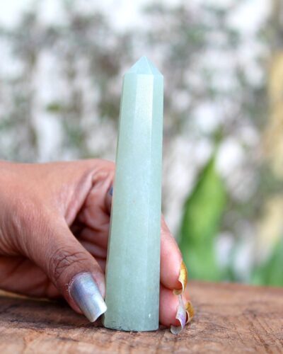 Green Aventurine Gemstone Obelisk | 3.5-4 inch | Spiritual Awakeking | Natural | Home Decor