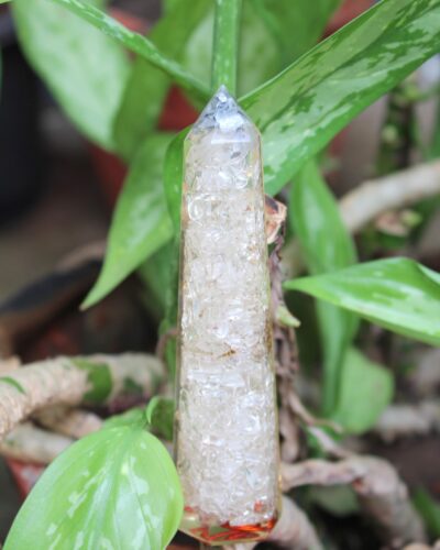 Crystal Orgone Obelisk | 3.5-4 inch | Energy Amplification | Home Office Decor