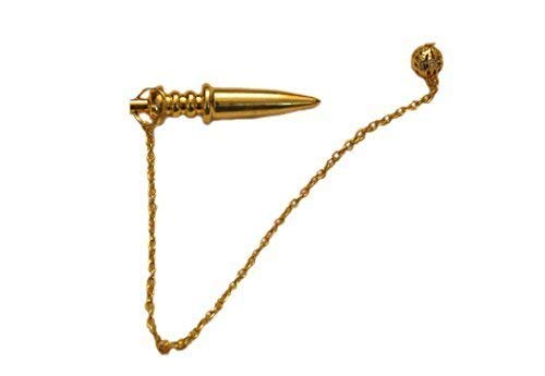 Authentic Long Double Point Gold Plated Pendulum | Dowsing | Spirituality | Metal Pendulum