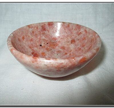 Sunstone Gemstone Bowl | 3-inch | Vitality & Boost Energy | Home Decor