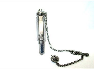 3 Piece Wand White Metal Pendulum | Spirituality | Dowsing | Divine | Metal Pendulum