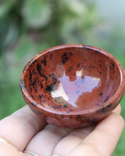 Mahogany Gemstone Bowl | 2-inch | Grounding Power | Home Decor