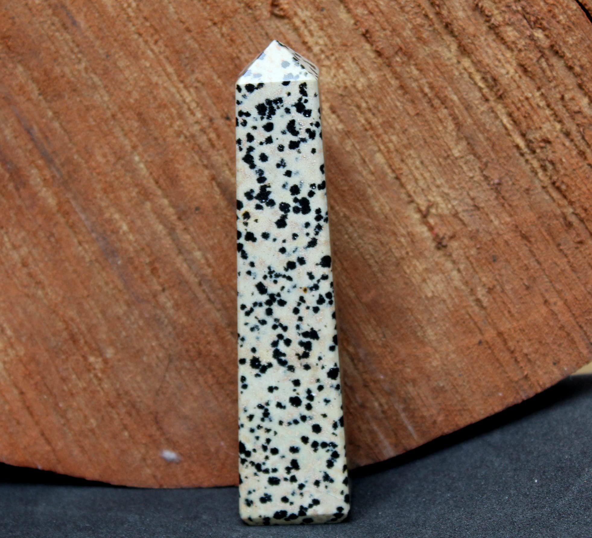 Dalmation Jasper Gemstone Tower | 3.5-4 inch | Clarity Of Mind | Natural | Home Decor
