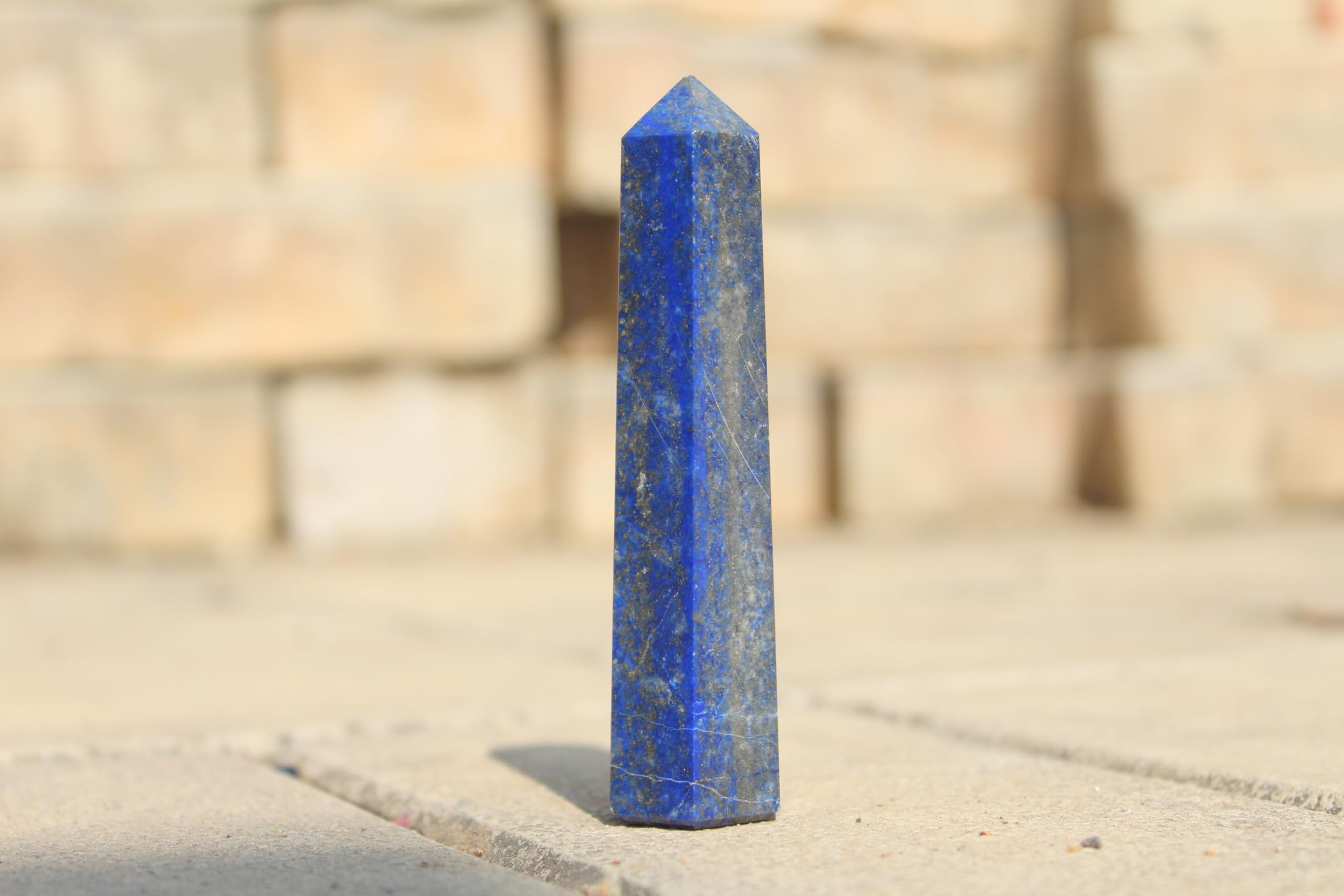 Lapis lazuli Gemstone Obelisk | 3.5-4 inch | Focus Wisdom & Truth | Natural | Home Decor