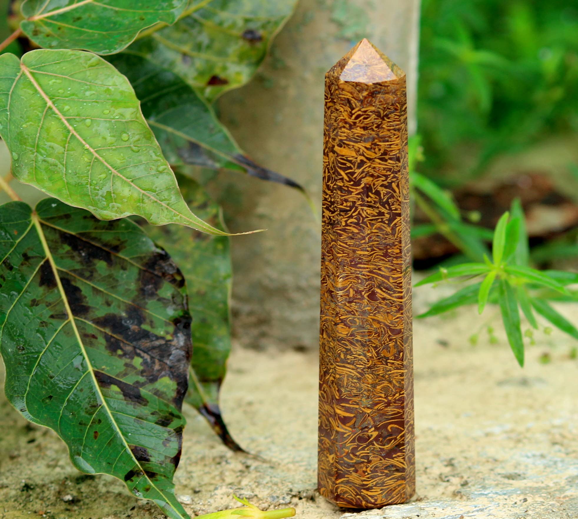 Miriam Gemstone Obelisk | 3.5-4 inch | Natural | Home Office Decor