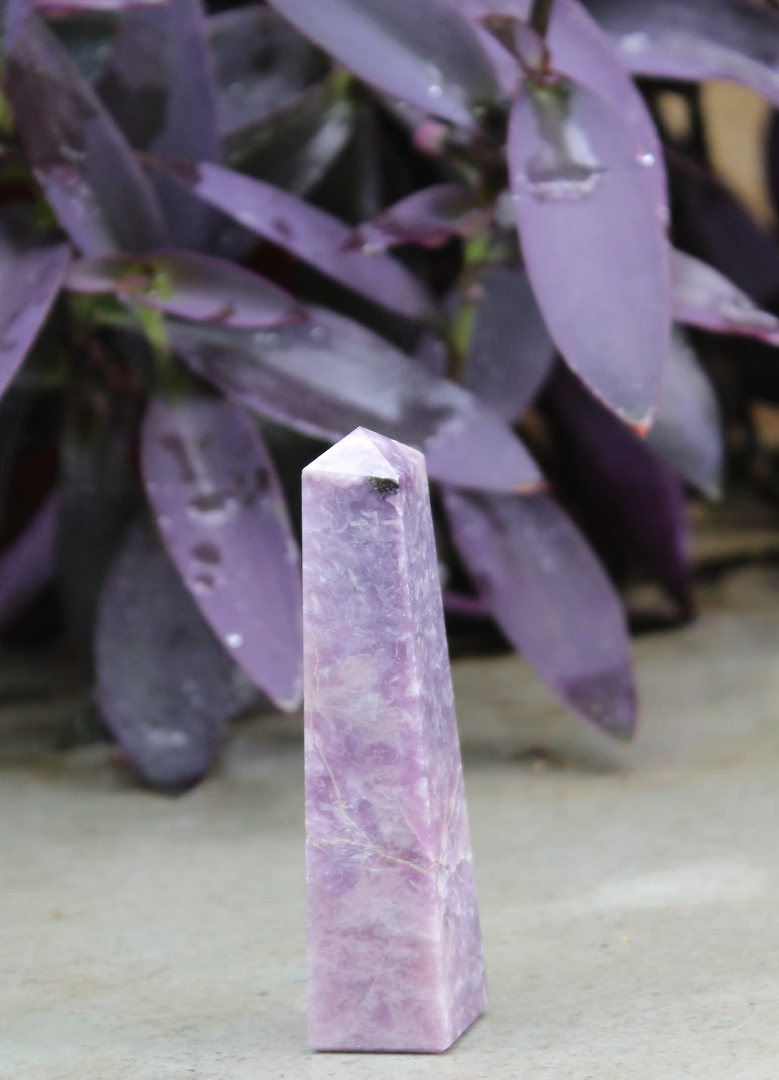 Lepidolite Gemstone Tower | 3.5-4 Inch | Trust & Stress Relief | Natural | Home Decor