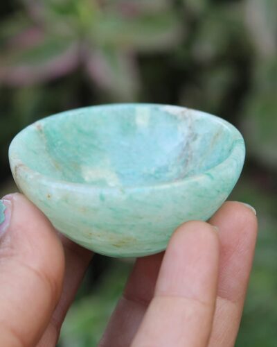 Green Aventurine Gemstone Bowl | 2-inch | Good Luck | Home Office Decor