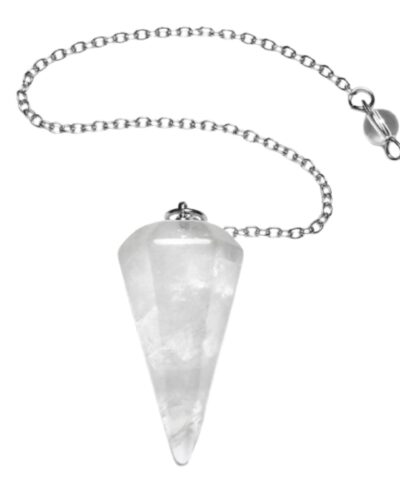 Crystal Quartz Cone Pendulum | Energy Amplification | Spiritual | Reiki Balance | Dowsing Pendulum