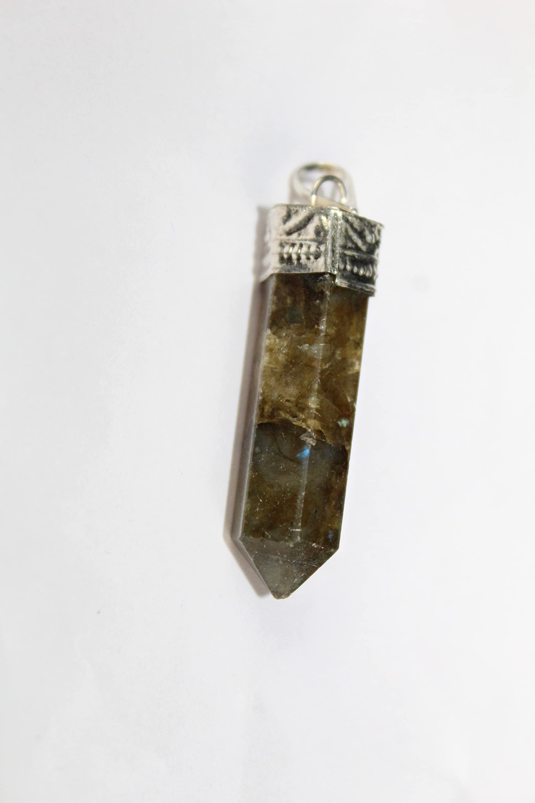 Labradorite Point Pendant | Gemstone Healing | Crystal Therapy | Reiki Chakra Balancing | Natural Crystal Pendant