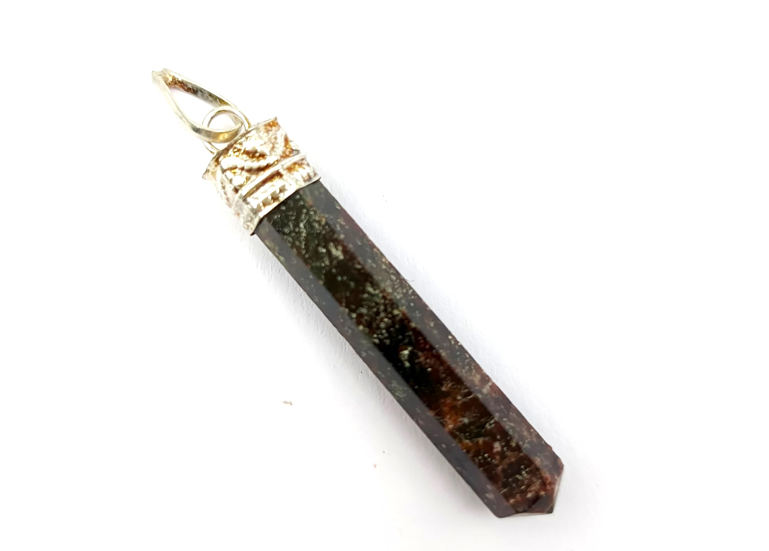 Garnet Point Faceted Pendulum | Gemstone Healing | Crystal Therapy | Natural Gemstone Pendant