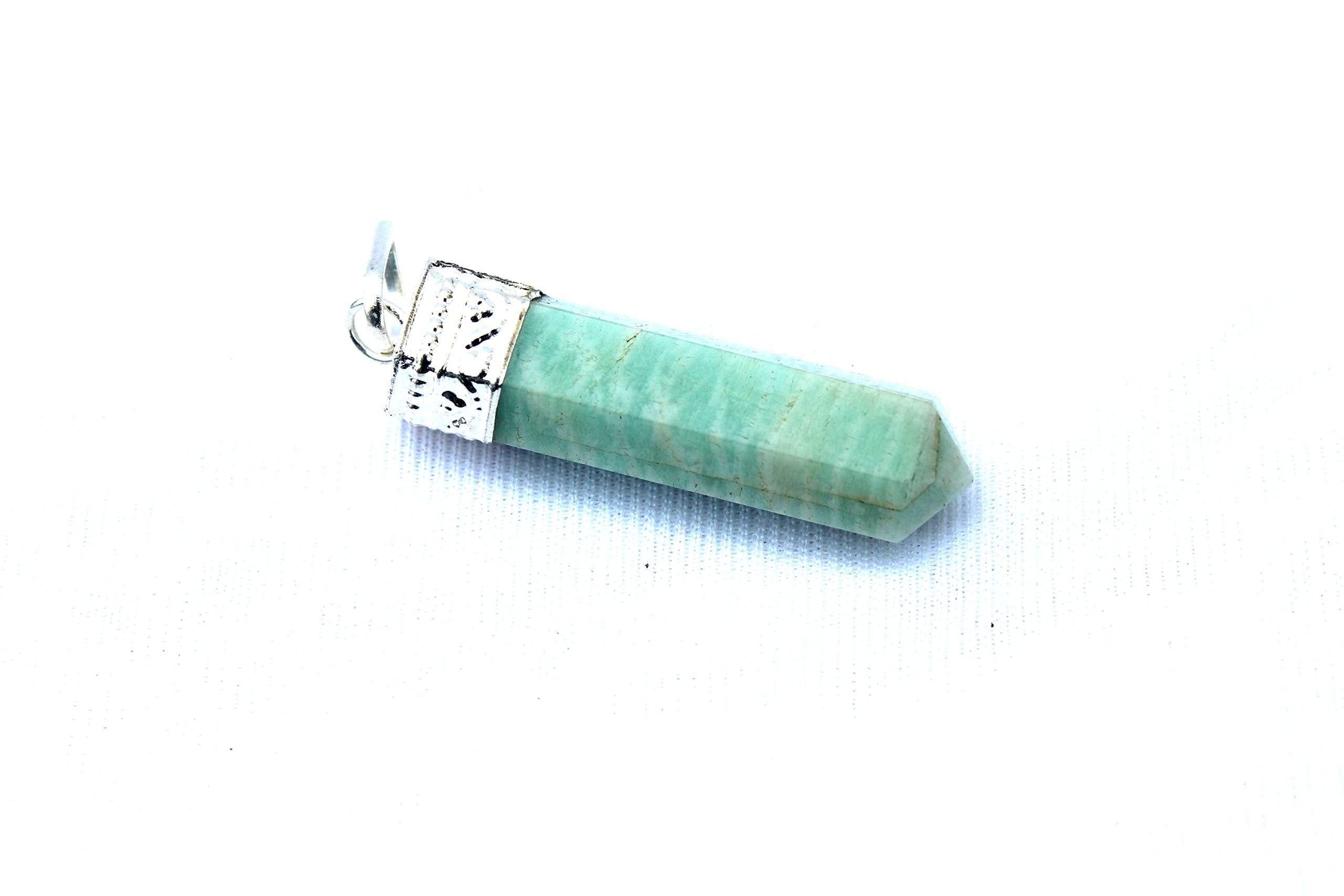 Amazonite Point Faceted Pendant | Gemstone Healing | crystal therapy | Natural Crystal Pendant