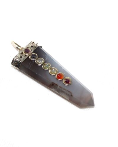 Blue Lace Agate Flat Chakra Pendant | Gemstone Healing | Crystal Healing | Spirituality | Natural Crystal Pendant