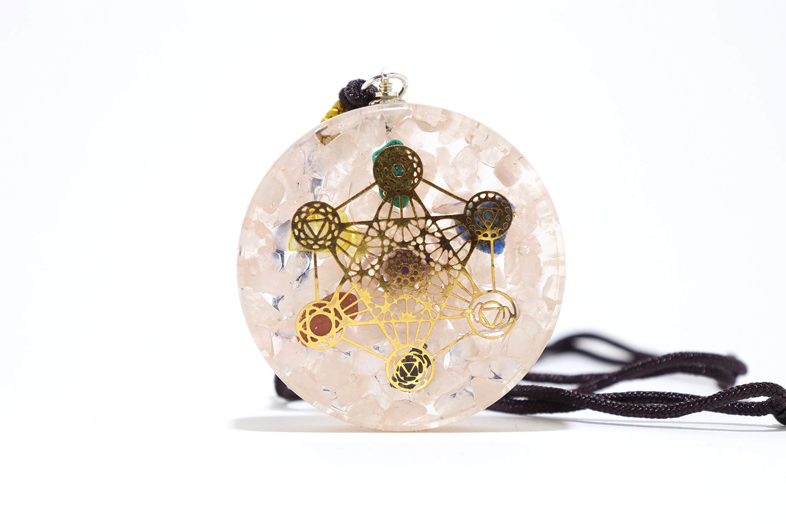 Rose Quartz Metatron Orgone Pendant | Promote Love Relationship Attraction | Metatron Pendant