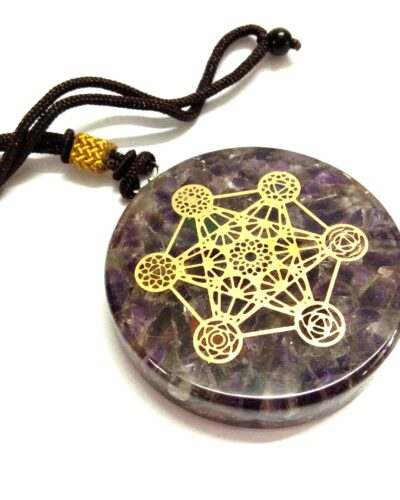 Amethyst Metatron Orgone Pendant | Healing Meditation Spiritual Energy | Metatron Pendant