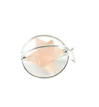 Rose Quartz Spinning Star Merkaba Pendant | Emotional Healing Relationship promote love | Spinning Merkaba Pendant