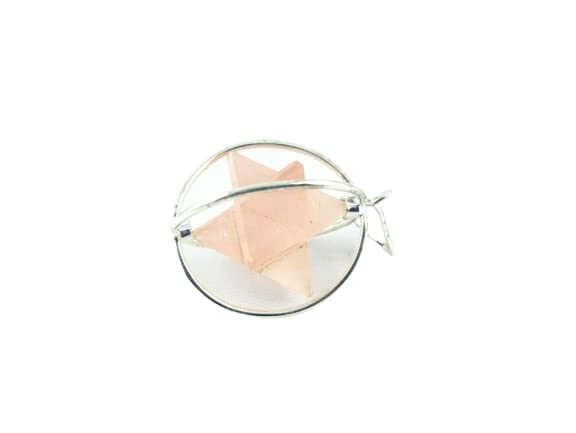 Rose Quartz Spinning Star Merkaba Pendant | Emotional Healing Relationship promote love | Spinning Merkaba Pendant