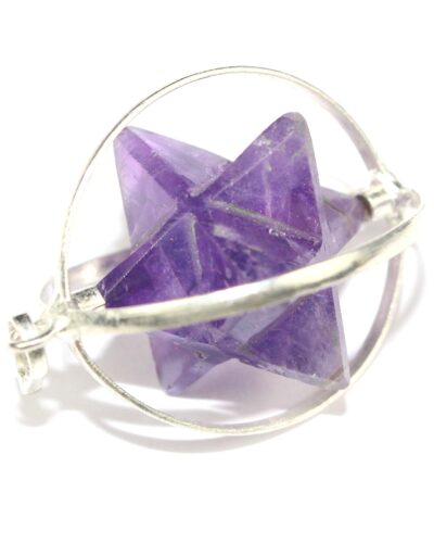 Amethyst Spinning Star Merkaba Pendant | Spiritual Healing Energy Meditation | Merkaba Pendant