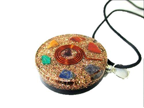 Tourmaline Round Orgone Chakra Pendant | Protection Energy Remove Negative Energy | Orgone Pendant