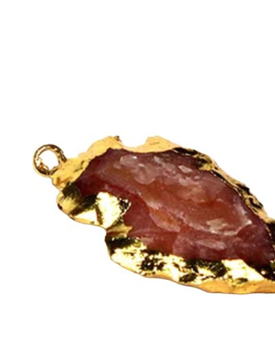 Carnelian Arrowhead Gold Plated Pendant | Creativity Spiritual Balancing Decor Agate | Arrowhead Pendant