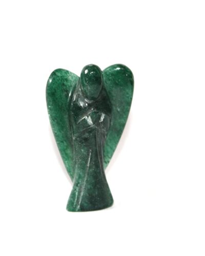 Green Mica Gemstone Angel | 2-inch | Spiritual Peace Meditation | Natural Gemstone | Guardian Angel | Home Office Decor