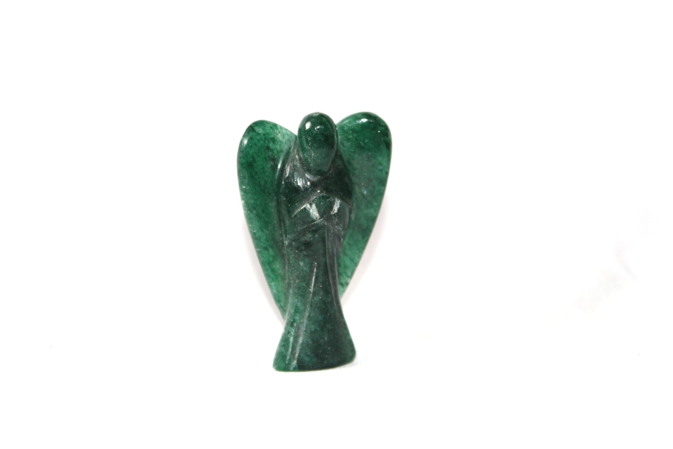 Green Mica Gemstone Angel | 2-inch | Spiritual Peace Meditation | Natural Gemstone | Guardian Angel | Home Office Decor