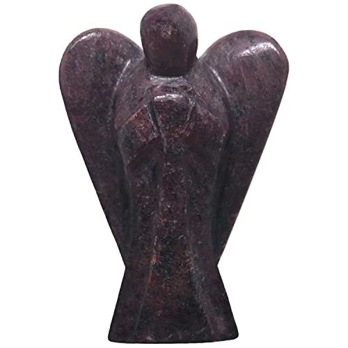 Garnet Gemstone Angel | 2-inch | Spirituality | Crystal Therapy | Guardian Angel | Home Office Decor