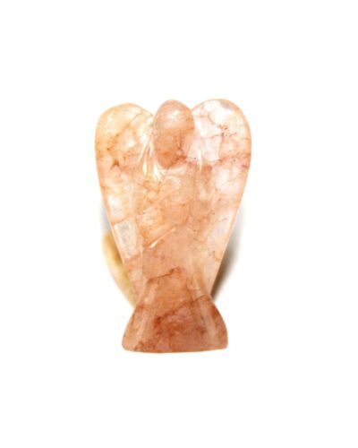 Crystal Lithium Gemstone Angel | 2-inch | Carved Pocket Crystal Guardian Angel | Natural Crystal Angel