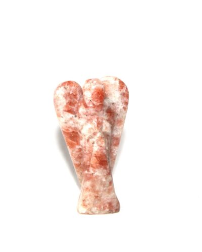 Sunstone Gemstone Angel | 2-inch | Spiritual Energy | Carved Pocket Crystal Guardian Angel | Natural Crystal Angel | Home Decor