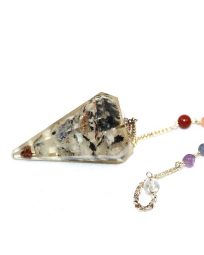 Rainbow Moonstone Orgone Pendulum | Healing | Spirituality | Dowsing | Orgone Pendulum