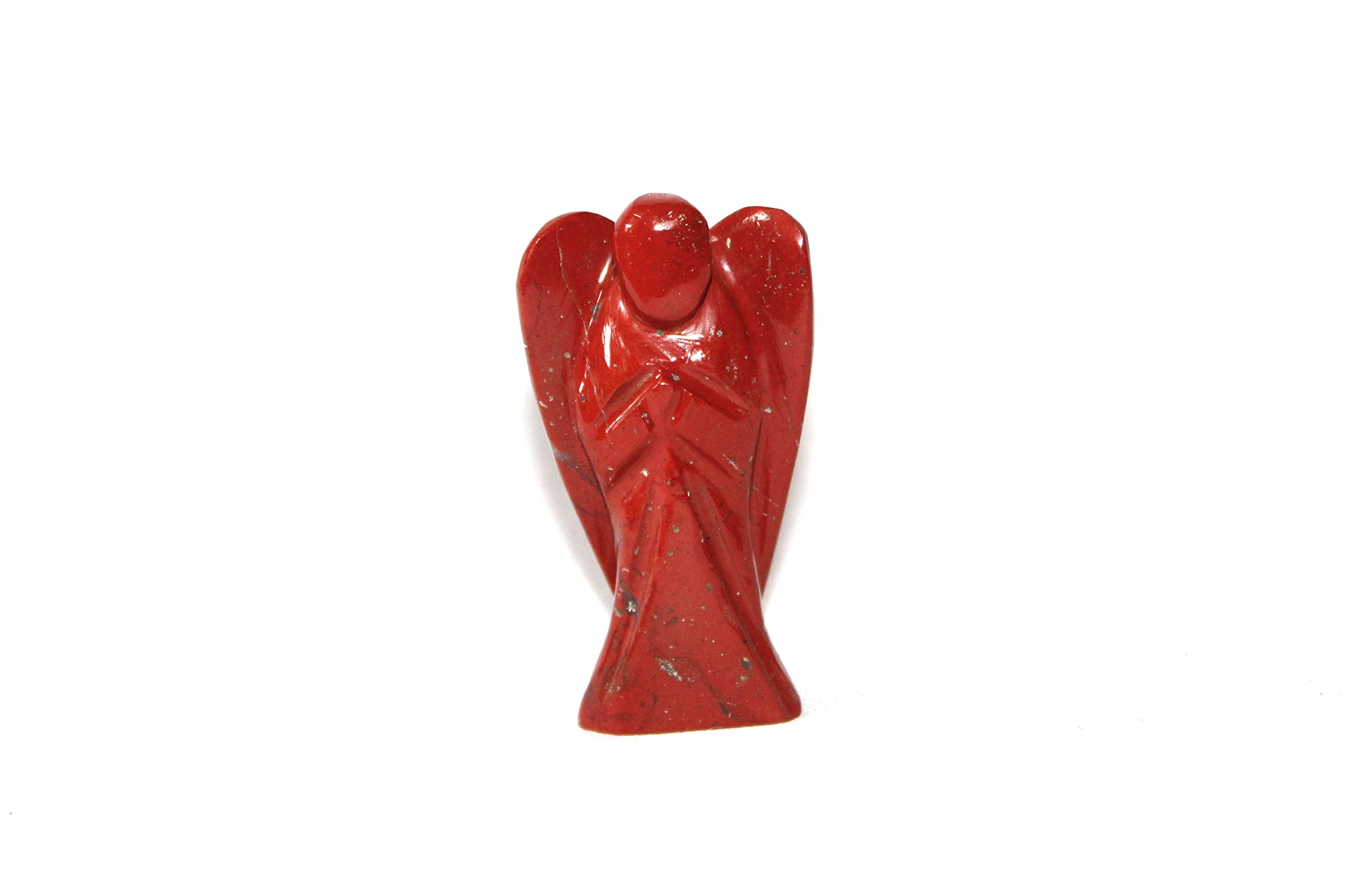 Red Jasper Gemstone Angel | 2-inch | Grounding Stability & Protection | Natural Crystal Angel | Home Decor
