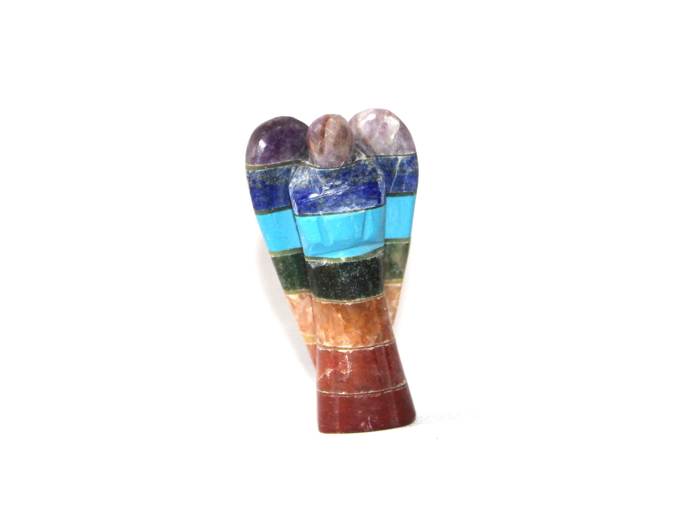 Chakra Bonded Angel | Chakra Balancing , Spiritual Energy | Natural Crystal Angel | Home Office Decor